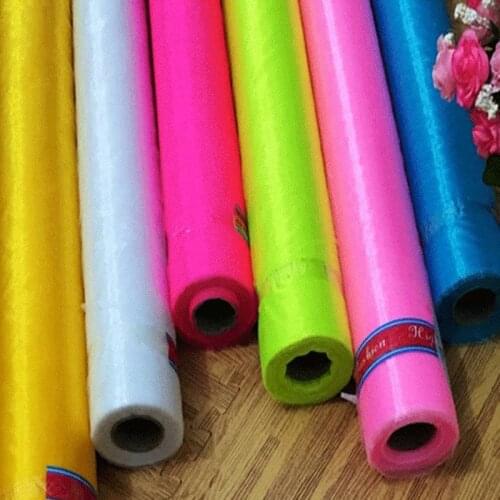 500x65cm 5Meters Sheer Crystal Organza Tulle Roll Fabric For Wedding Party Home Decoration New Year Decoration DIY sewing Organz