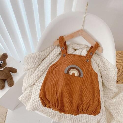 Autumn Baby One Piece Clothes Baby Loose Bag Fart Clothes Boys And Girls Suspender Triangle Climbing Clothes With Hat