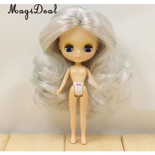 7.5cm Plastic Mini Doll Body for Petite Doll Custom DIY Accessories Kids Children Pretend Play Toy