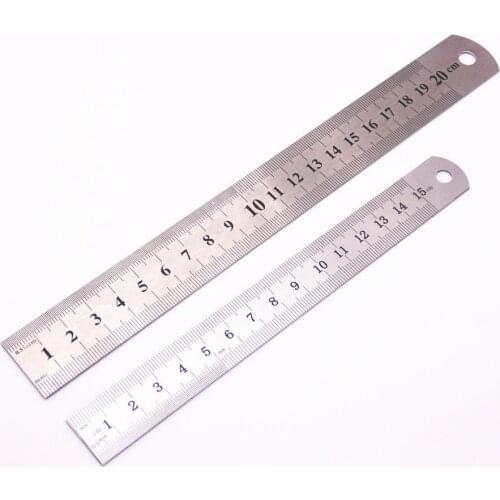Sewing Foot Sewing 15cm 20cm 30cm Stainless Steel Metal Straight Ruler Ruler Tool Precision Double Sided Measuring Tool