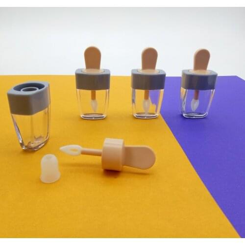 5ml Empty Lip Gloss Tubes Empty Cosmetic Containers Lipstick Jars Balm Tube Cap Container Maquiagem Makeup Ice Cream Type Bottle