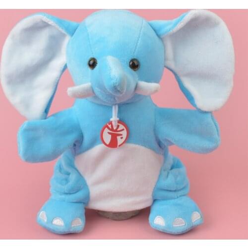 Blue Elephant Original hand puppet soft plush toys elephant lion monkey animal stuffed puppet story simulate dolls gift for