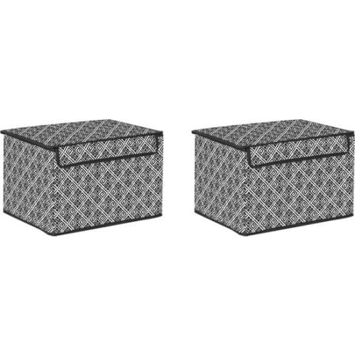 Modern Cmk Dual Set Medium Size Multi-Purpose Storage Bin With Lid