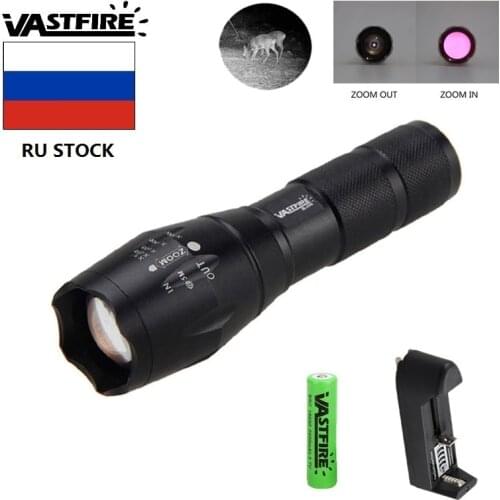 A100 IR 850nm 5w Zoom LED hunting flashlight Night Vision Infrared Tactical Aluminum Flashlight Torch Lamp for 18650