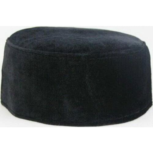 Soft Shell Turban for Men Ropa Arabe Hombre Prayer Hat Suede Warm Islamic Accessory Hijab Caps Black Color Muslim Cap Kipa