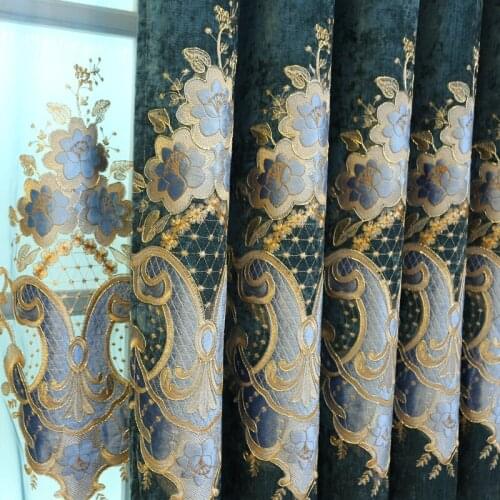 High quality embroidery window shade for Living Room window curtains Bedroom Embroidered Tulle Curtain Hotel modern Home Decor