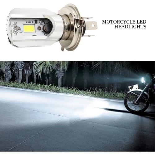 1 Pcs H4 6W Led Motorcycle Headlight Scooter Bulb 6000k Light 1000LM Motorbike Accessories Fog Lamp