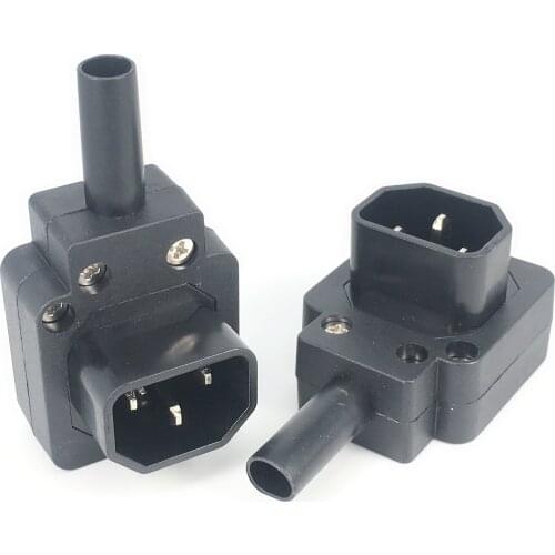1 pcs,90 Degree C14 Power Plug, IEC 320 C14 Down Angle Male Plug AC Power Cord/Cable Connector