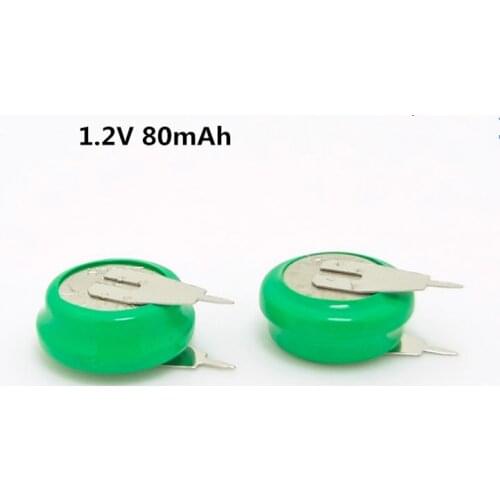 10pcs-30pcs 1.2v 80mAh rechargeable battery button cell coin cell battery pack