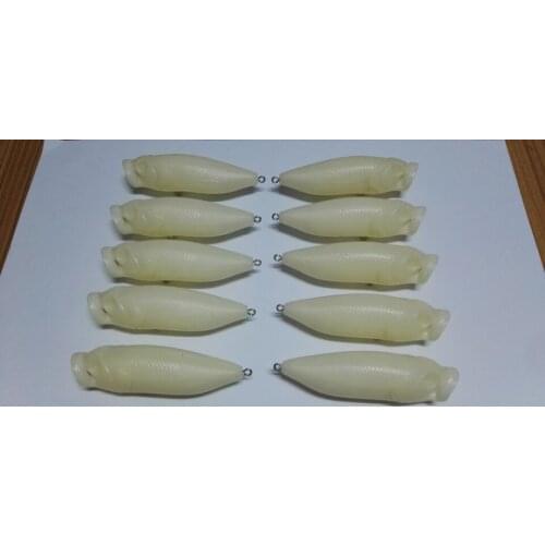 10pcs Unpainted Popper Blank Fishing Lure Body 3 1/3Inch 7/16 OZ Popper Blank lures JSE103