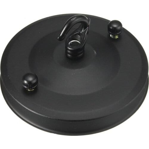 10pcs Vintage Black Lamp Base Hook 105mm Diameter Ceiling Rose Hook Plate Holder Light Bulb Fitting Chandelier Lamp Accessory