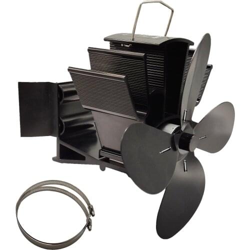 4-leaf Chimney Suspended Thermal Power Fireplace Fan Aluminum Silent Environmental Protection and Fuel-saving Pipe Installation