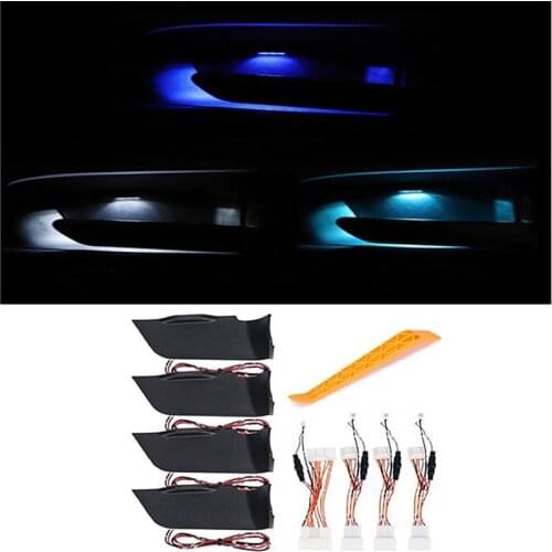 4pcs For Toyota RAV4 2019 2020 5th Interior Door Bowl Lamp Refitting Interior Handle Led Atmosphere Lamp Decoration light