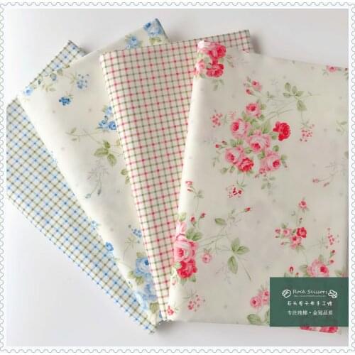 50*140cm Pastoral Rose Series Pure Cotton Twill Printed Fabric Quilt Cover Bedding Handmade DIY Fabric