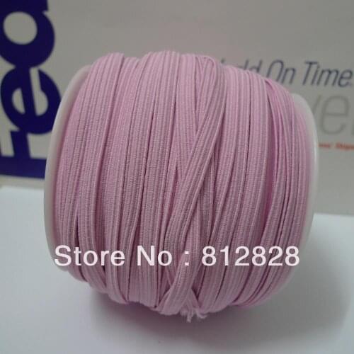 50 Meters 1/4'' 6mm #18 Light Pink Colored Skinny Elastic Band