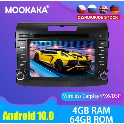 Android 10.0 Car multimedia DVD Player GPS Radio For Honda CRV 2012-2016 GPS Navigation Stereo DSP Audio PX6