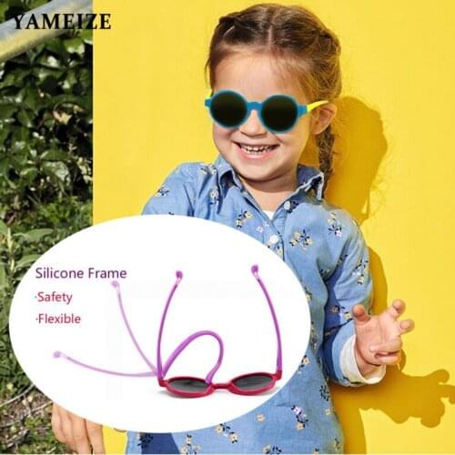 Kids Polarized Sunglasses TR90 Boys Girls Sun Glasses Silicone Safety Glasses Baby Shades UV Protection Eyewear Children Gift