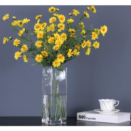 2pcs Clove Chrysanthemum Simulation Wild Chrysanthemums for Wedding Home Showcase Decorative