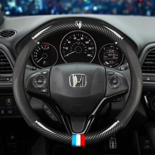 Personality Car steering wheel cover For Honda Fit WR-V HR-V CR-V City Civic Accord Pilot Passport Insight Clarity Auto parts