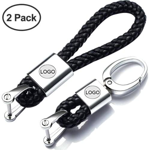 Llavero Moto 2Pack Genuine Leather Car Logo Keychain For Your Love Car Key Chain Keyring With Logo Keychain Car Audi Keychain