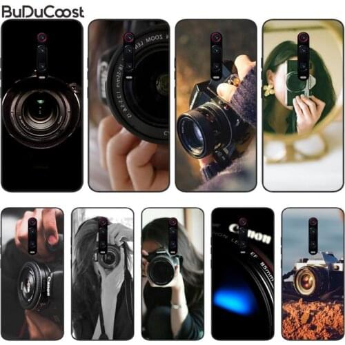 Riccu Fashion digital camera Phone Case For Redmi Black TPU Soft 6 4X 7 7A 8 GO K20 Note 4 4X 5 5A 6 6 Pro 7 8 8pro