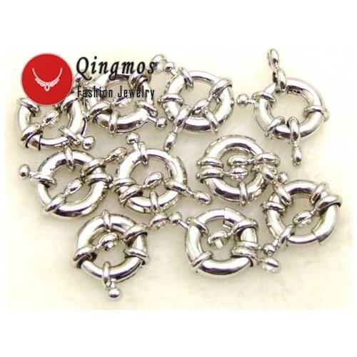 Wholesale 10pcs 14mm Silver Plated Ring One String Clasp for Accessories Jewelry Gp23