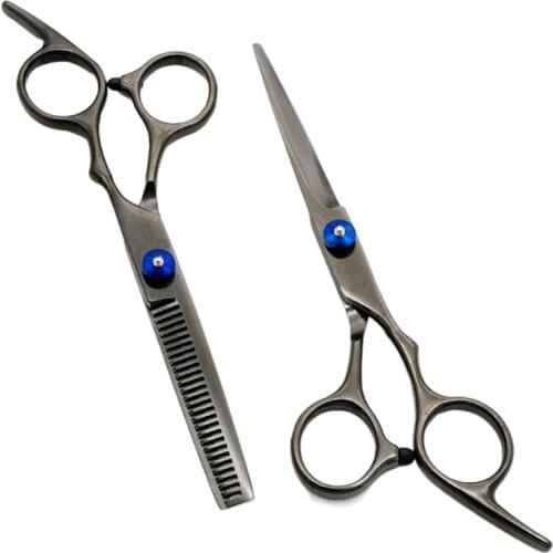 6.0 Inch Black Color Shear Coated Barber Tools Salon Scissors For Hair