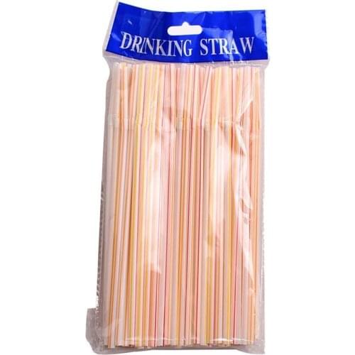 Colorful 100PCS Curved Plastic Drinking Straw Cocktail Wedding Birthday Party Summer Drinking Straws Bar Drink Accessories
