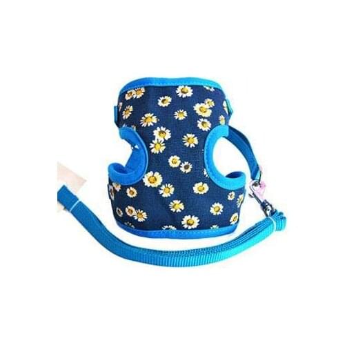 Teddy Puppy Vest Type Traction Rope Small Dog Harness Soft Comfortable Dog Vest Clothes Canvas Leash Durable Outdoor Walking