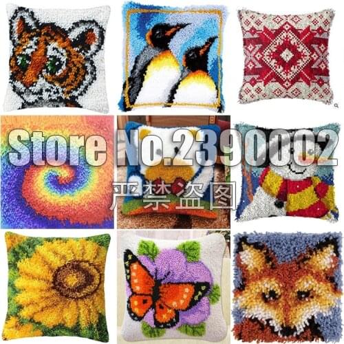 Cartoon latch hook pillow embroidery pillow do it yourself carpet embroidery sets Art Home Decoration crafts cushions diy Covers