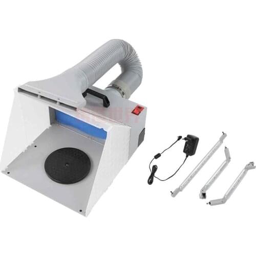 Portable Airbrush Spray Extractor Set HS-E420DCLK airbrush spray booth Exhaust Filter EU/US Plug Paint Kit for Model Crafts