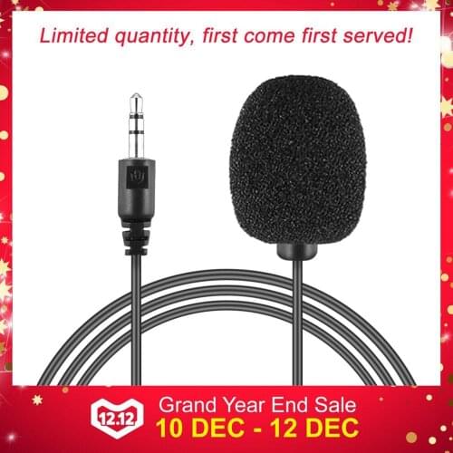 Portable Wired Microphone 3.5mm External Laptop Lound Speaker Hands Free Mini Wired Collar Clip Microphone