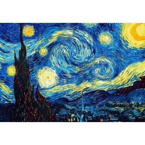 Van Gogh A Starry Night Art Film Print Silk Poster Home Wall Decor 24x36inch