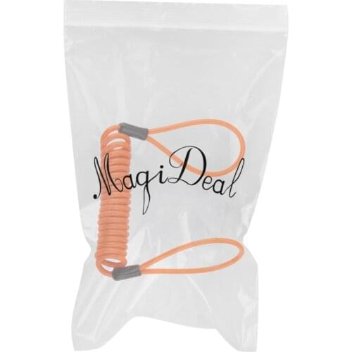 Lanyard Spring Coil Wire Rope Disc Brake Lock Reminder Cable Orange