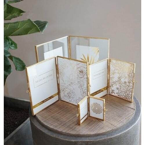 Gold Frame Home Decor Photo Frame Copper Picture Frames Club Decor 5inch 6inch 7inch