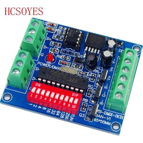 1 pcs/lots) DMX-3CH-BAN-V1 3CH Channel DMX 512 LED Decoder Controller use for led strip