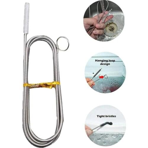155cm Long Flexible Refrigerator Scrub Brush Water Dredging Tool Cleaning The Water Tubing Hose Cleaning Brush
