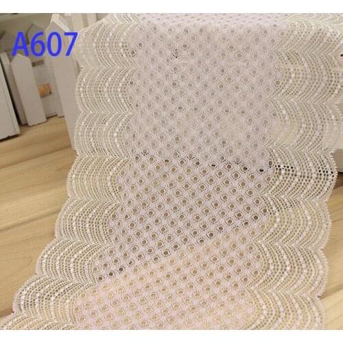 2 Meters Pink with Green Elastic Lace Ribbon Lace Mesh Fabric DIY Garment Accessories Sewing Stretchy Trim Wedding Lace