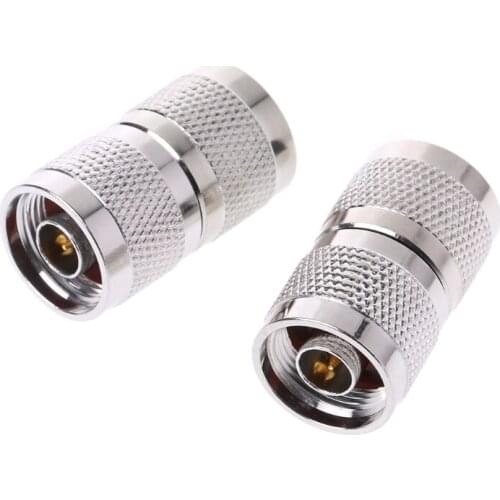 20CE 2 Pcs RF N Plug Male to N Plug Male N-JJ Coaxial Connector Antenna Cable Adapter