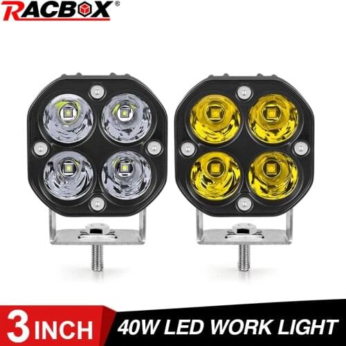3 inch Led Spotlight Work Light 12V 24V Fog Lights Driving Offroad 4X4 4WD Led Light Bar for Truck Car ATV SUV UAZ Motorcycle