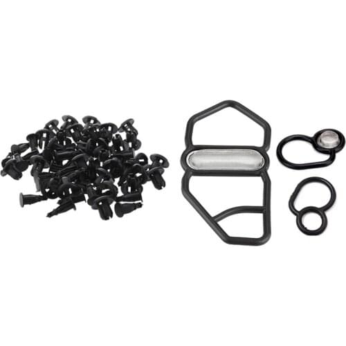 30Pcs 10mm Bumper Clips for Honda with Solenoid Valve Filter Gasket Upper