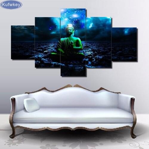 5 pcs,Full Square 5D DIY Diamond Painting buddha Landscape,3d,Diamond Embroidery Cross Stitch,Mosaic,stickers,Christmas,gifts
