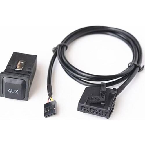 Car Stereo MFD2 RNS2 Radio Audio AUX Switch AUX-IN Kit Cable Wiring 18Pin Plug for Volkswagen Audi MFD2 RNS2