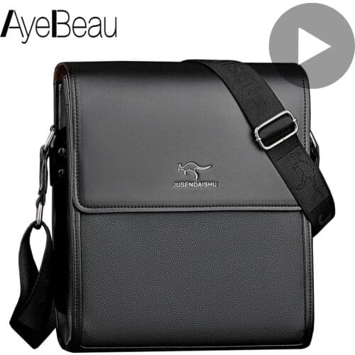 Business Cross Body For Men Messenger Shoulder Crossbody Bag Handbag Male Vintage Office Work Satchel Bolsas 2020 Black Hit Side