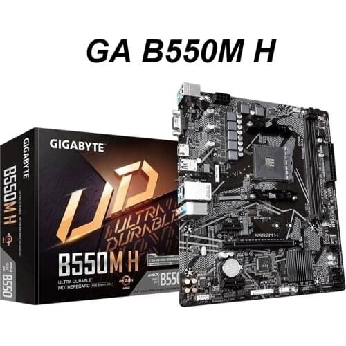 For Gigabyte GA B550M H Motherboard AMD B550 AM4 DDR4 Desktop 64GB PCI-E 4.0 HDMI VGA SATA III USB3.2 Gen1 NEW