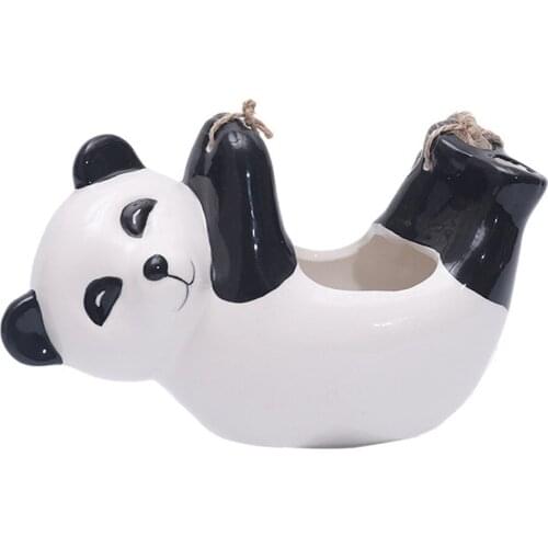 Home Decoration Planter Pot Animal Ceramic Flowerpot Hanging Potted White Lovely Cute Plants Vase