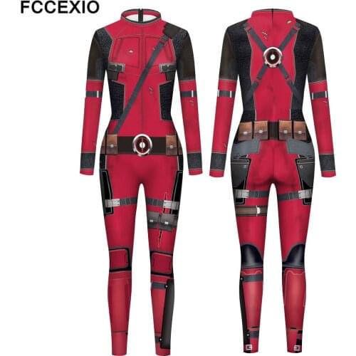 FCCEXIO Gun Equipment 3D Print New Sexy Bodysuits Cosplay Jumpsuit Adults Onesie Fashion Long Sleeve Cool Outfits