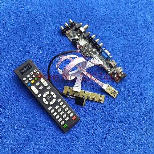 Fit LP156WH2-TLBA/TLBB/TLB1/TLC1/TLC2 AV VGA USB DVB upgrade 3663 TV digital screen 1366*768 40pin LVDS LCD drive board Kit