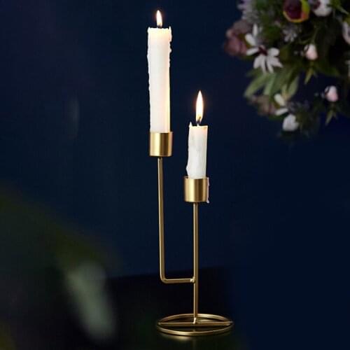 Hot Sale Modern Minimalist Candlestick Model Room Restaurant Decoration Iron Candle Holder Ornaments Metal Crafts Home Decor