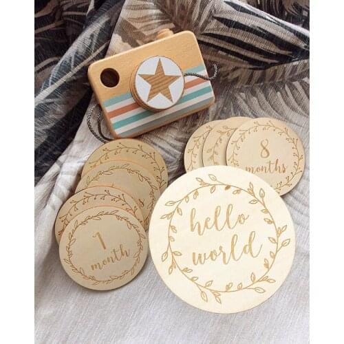 Baby Milestone Cards Baby Shower Gift Baby Milestone Photos New Baby Gift Nursery Wooden Baby Milestone 13 Pcs/set